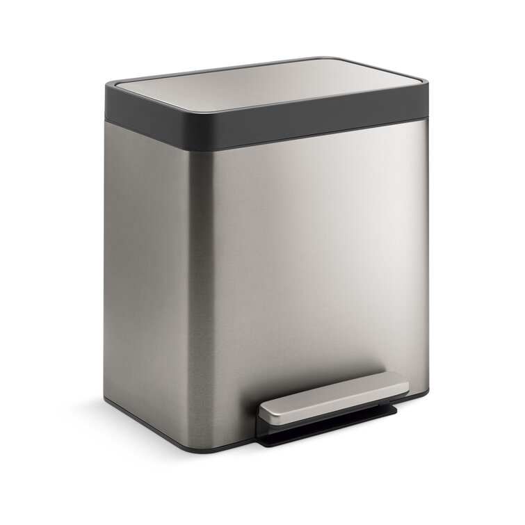 Kohler 8-Gallon Compact Stainless Steel Step Trash Can & Reviews